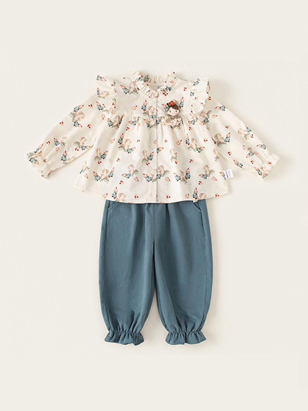 

LULU & SKY Girls Printed Top, Blue