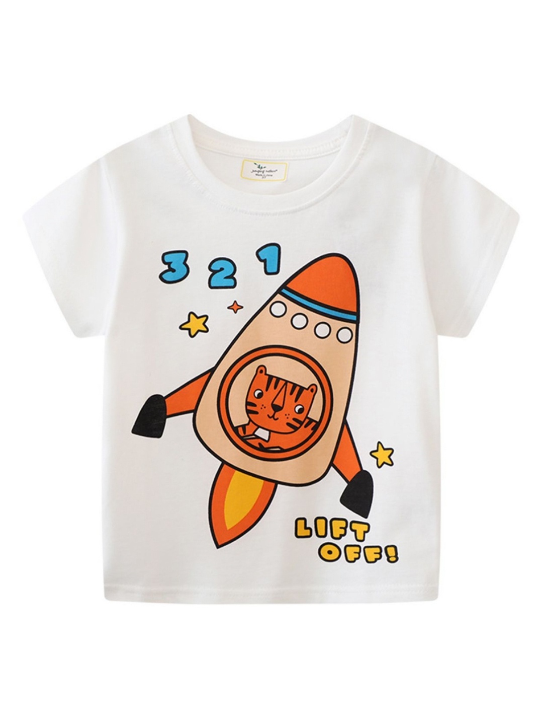 

LULU & SKY Boys Printed Applique T-shirt, White