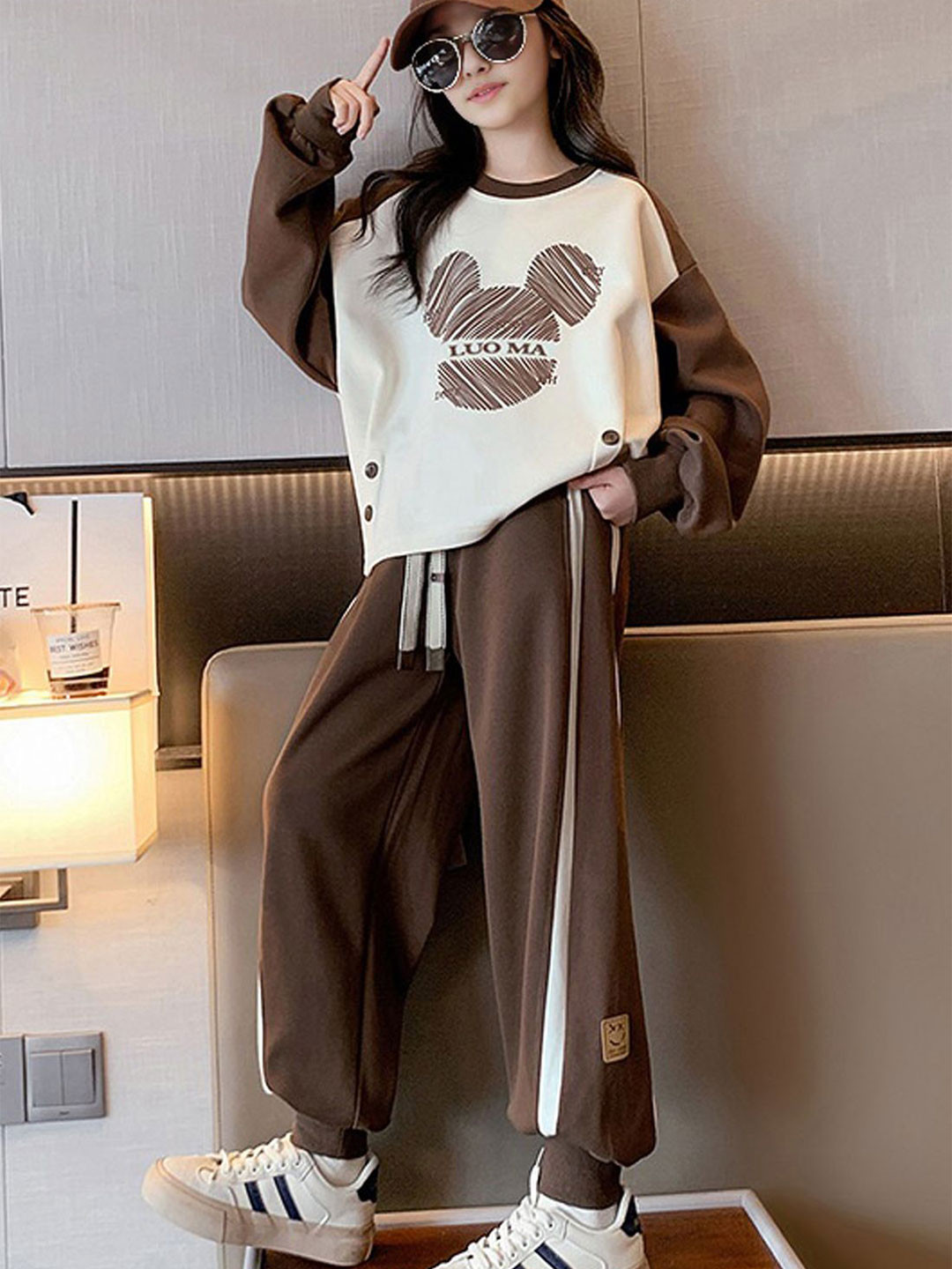 

FOREVER FRIDAY Girls Printed, Brown