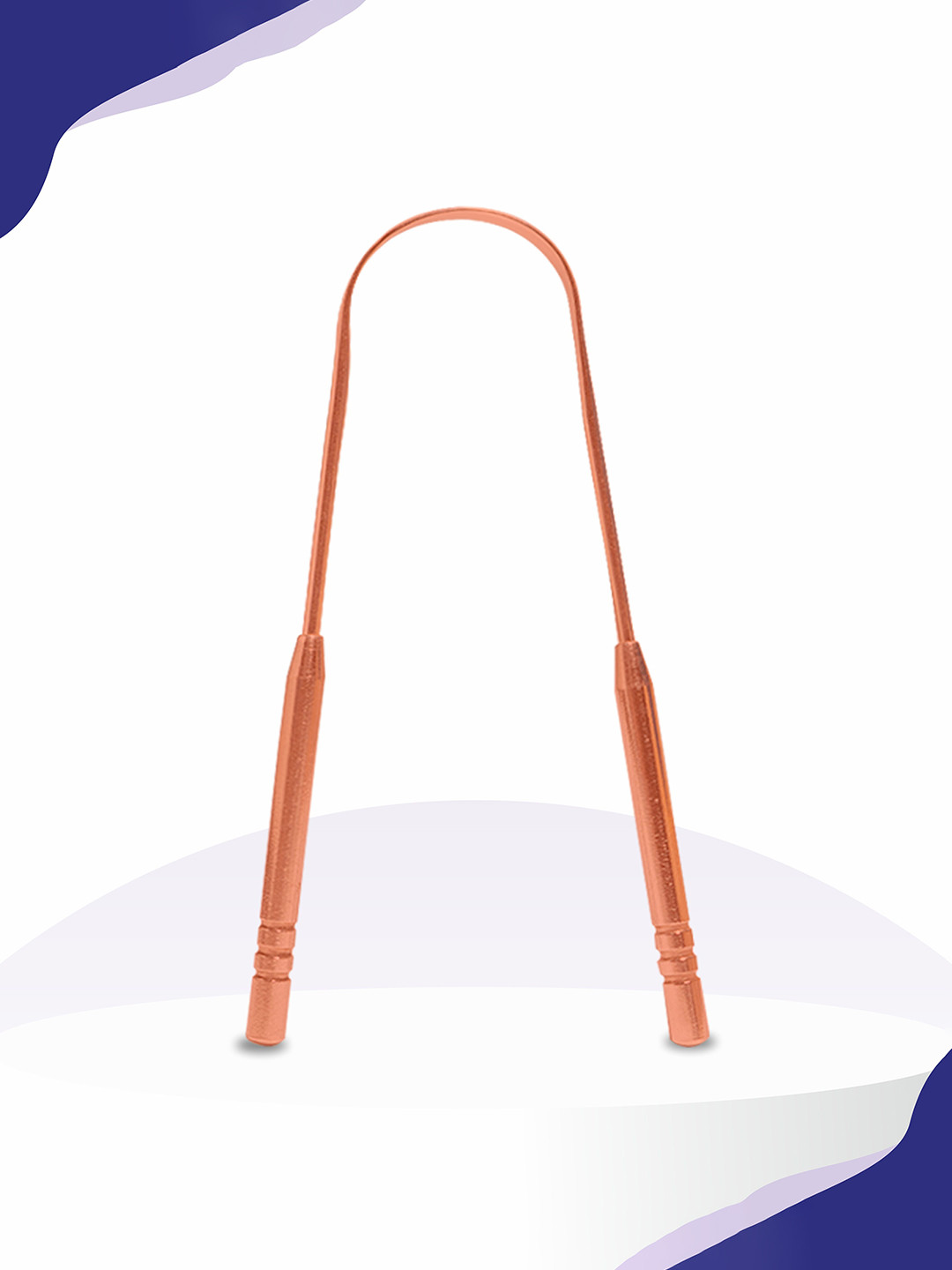 

Nurpi Copper Long Handle Tongue Cleaner for Oral Care & Bad Breath, Silver