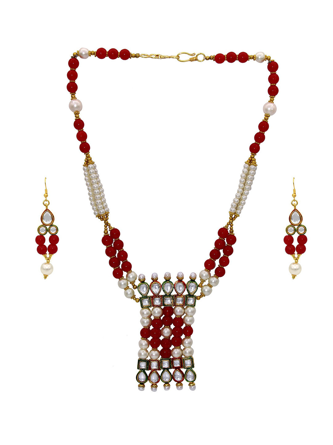 

MEMOIR Brass-Plated Jewellery Set, Green