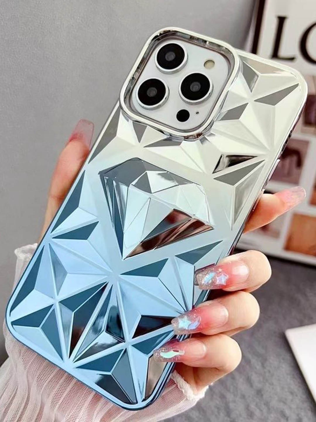 

Luxury Kase Conversational Printed iPhone 12 Pro Back Case Mobile Accessories, Blue