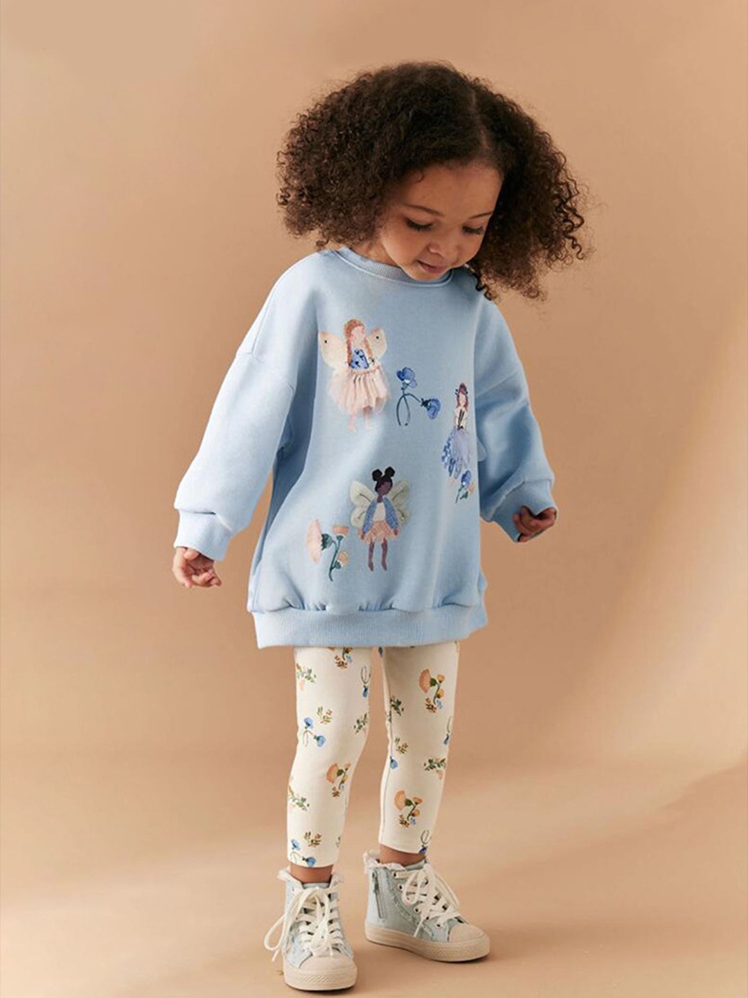 

LULU & SKY Girls Printed Leggings, Blue