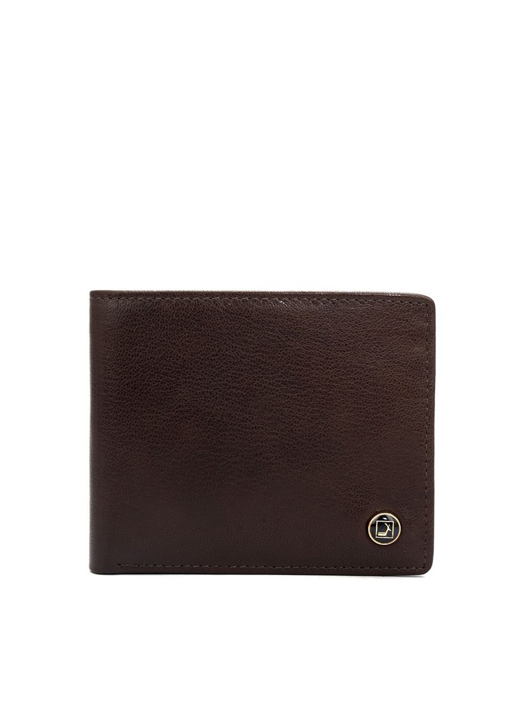 

Da Milano Men Textured Leather Two Fold Wallet, Brown