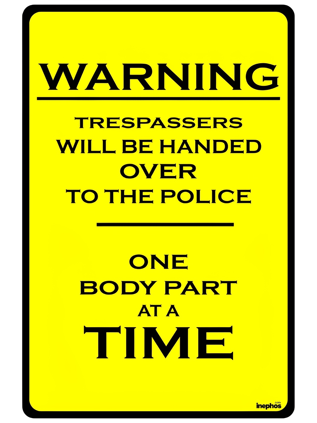 

Inephos Yellow & Black Typography Printed Wall Poster