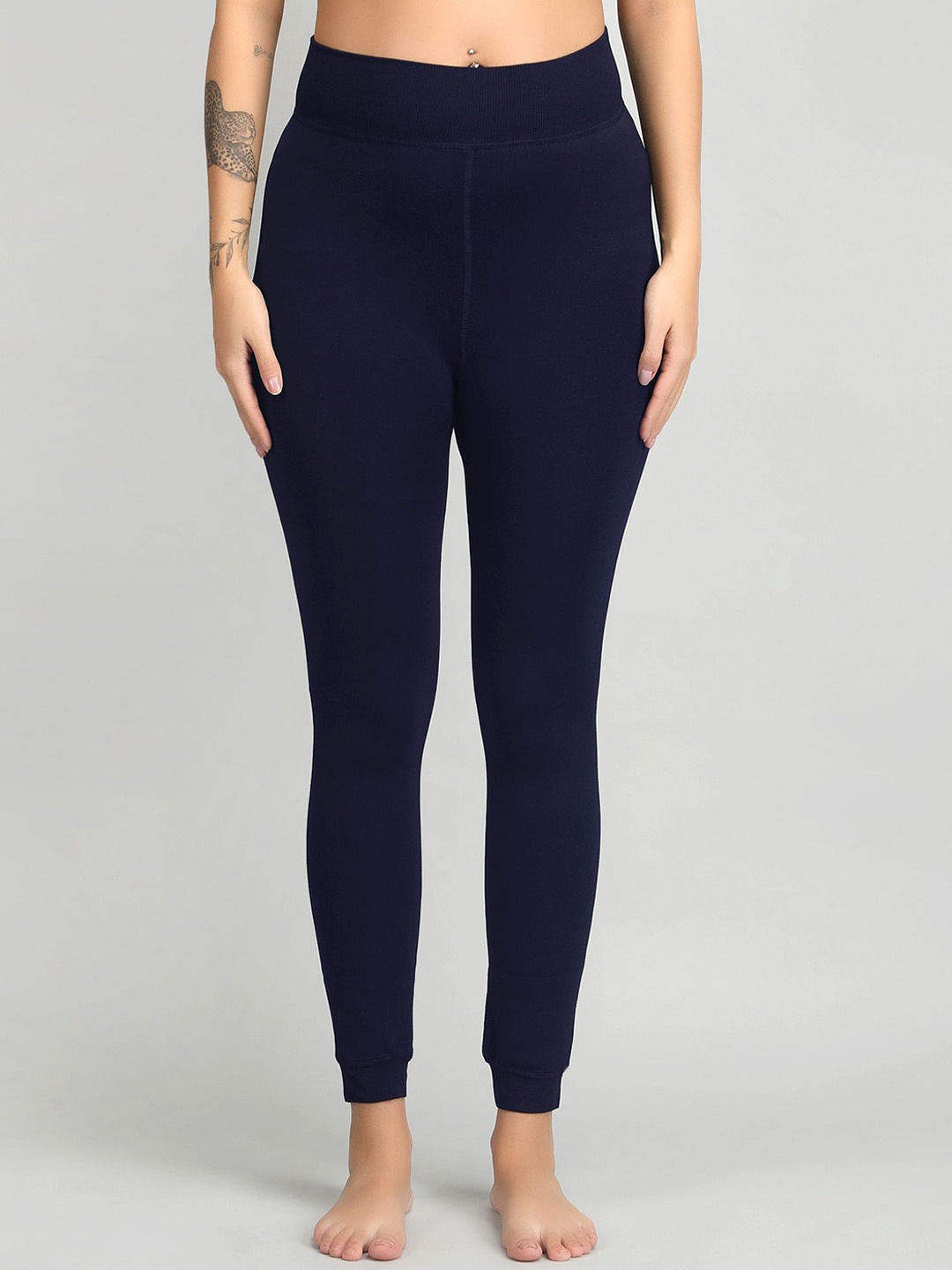 

Klassik Women Regular Length Thermal Bottoms, Navy blue
