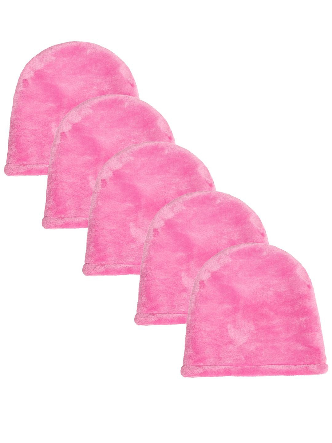 

KLOTTHE Men Pack Of 5 Woolen Beanie Caps, Pink