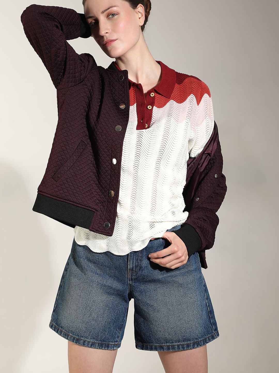 

Vero Moda Colourblocked Cotton Top, White