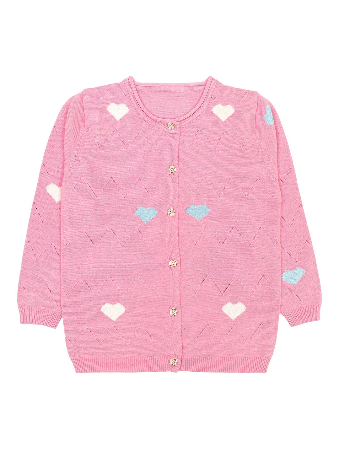 

KNITCO Girls Cardigan with Fuzzy Detail, Rose