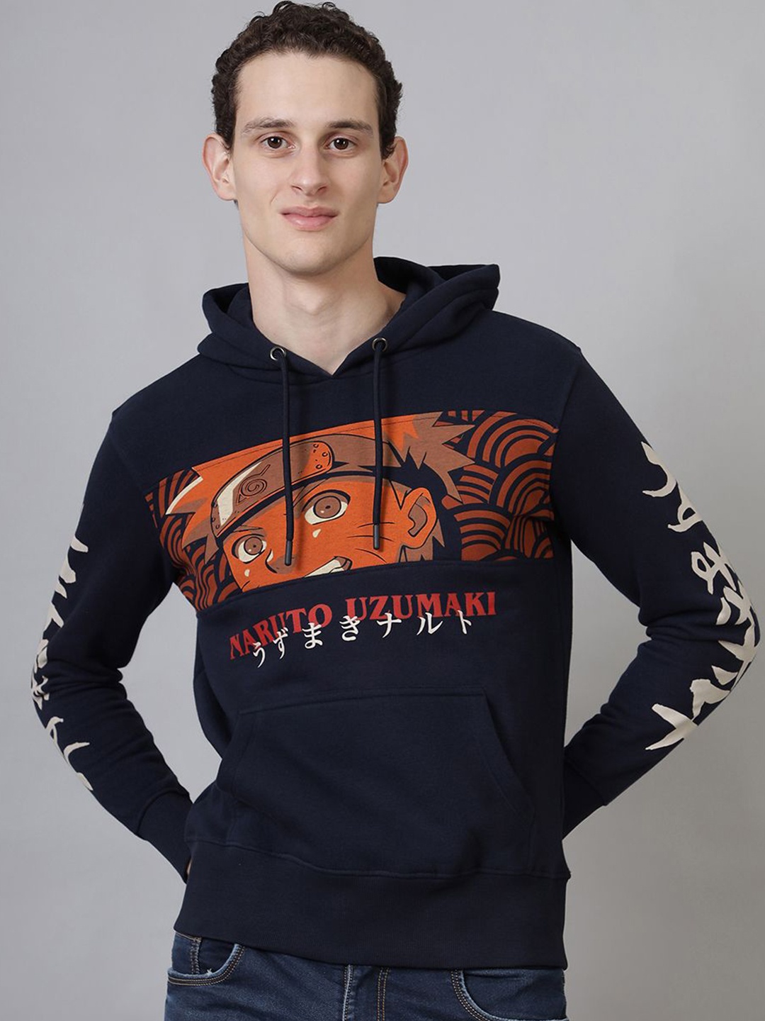 

Free Authority Men Naruto Printed Regular Fit Hoodie, Blue