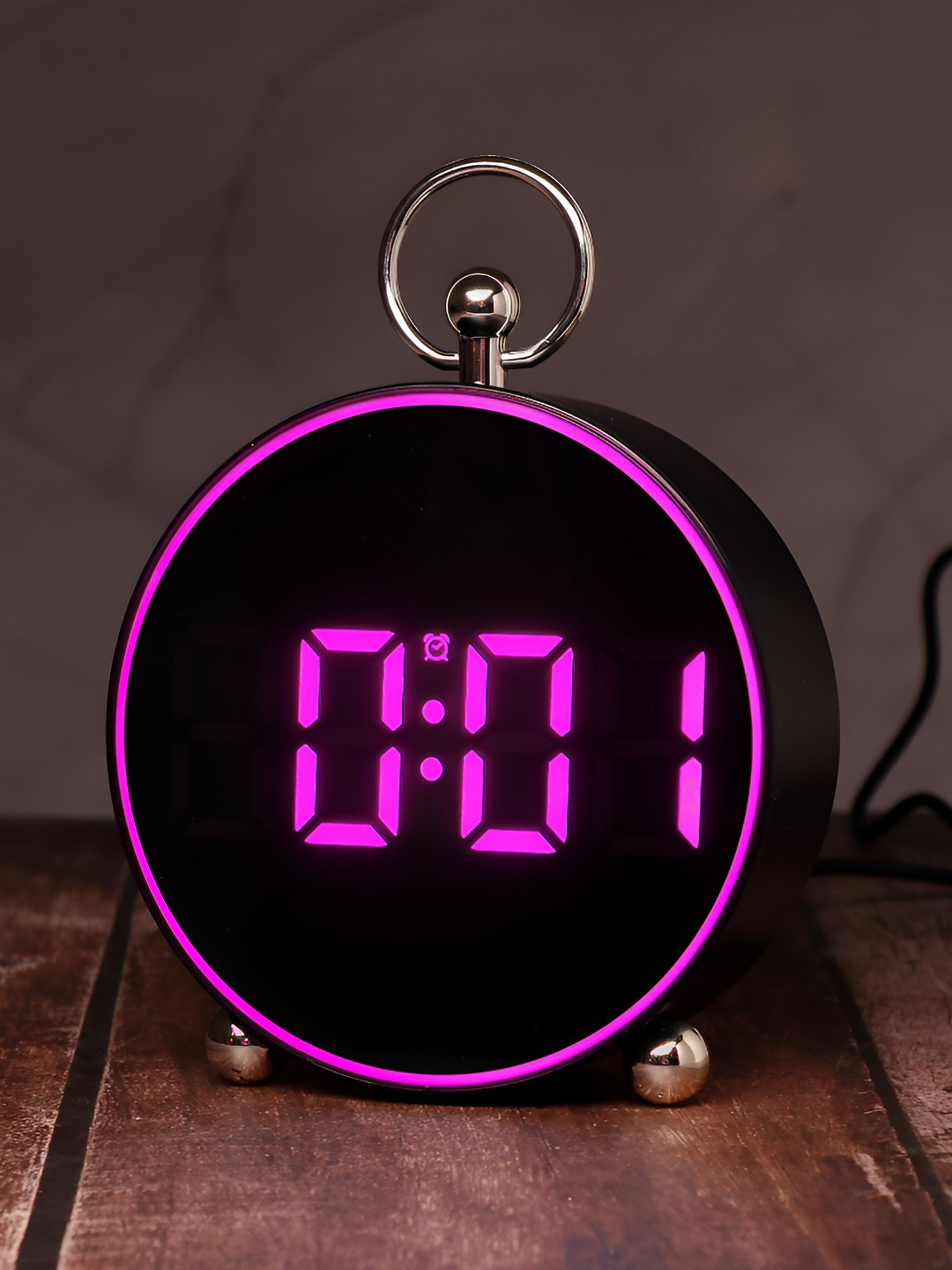 

Archies Black & Purple Traditional Alarm Clock