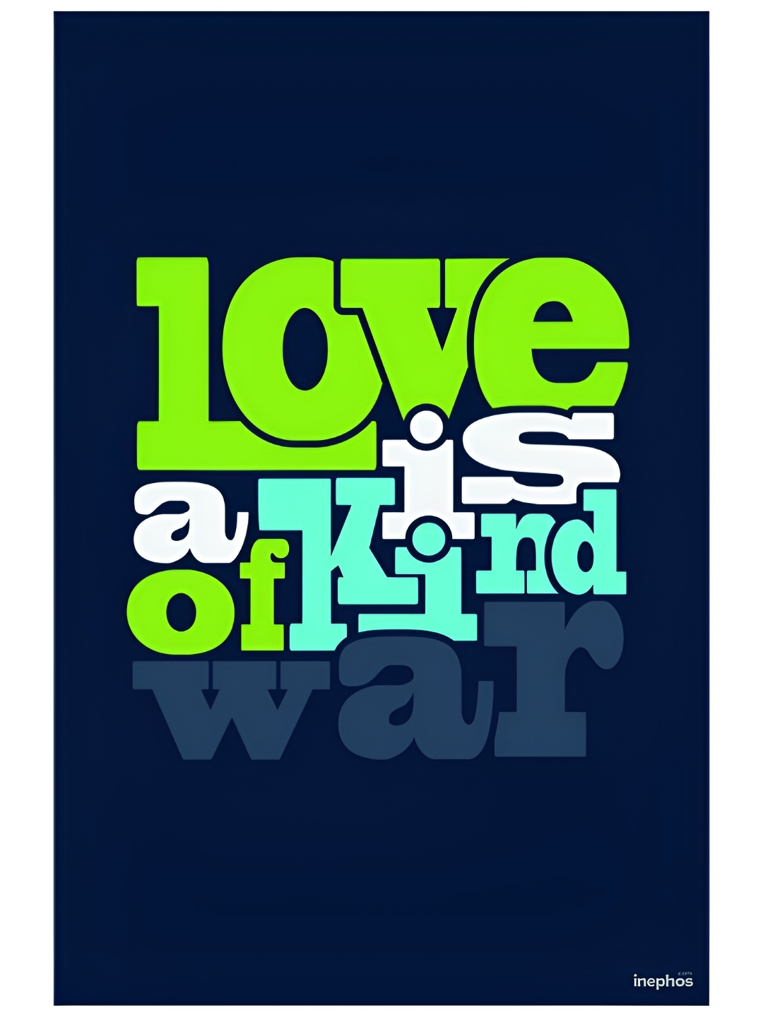 

Inephos Green & Navy Blue Paper Creative Artwork Wall Posters