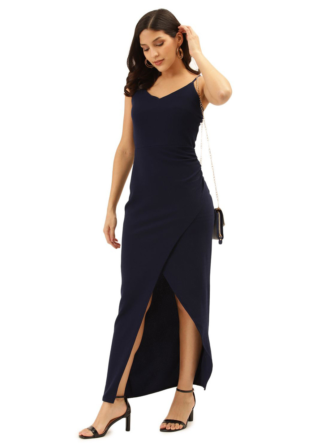 

BAESD Bodycon Maxi Dress, Navy blue