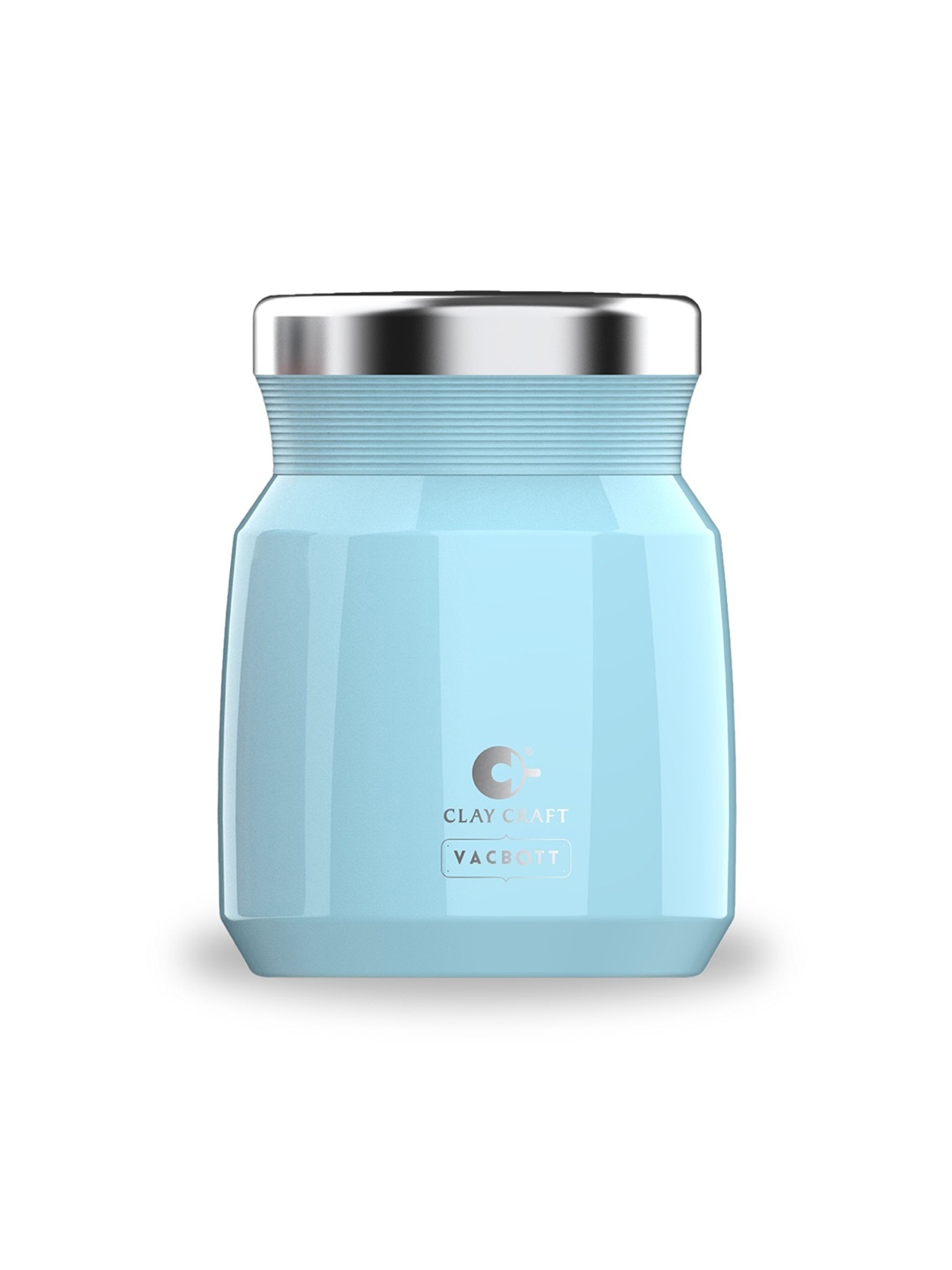 

Clay Craft Blue Aloha Thermo Steel 24 Hrs Hot/Cold Food Container 400 Ml