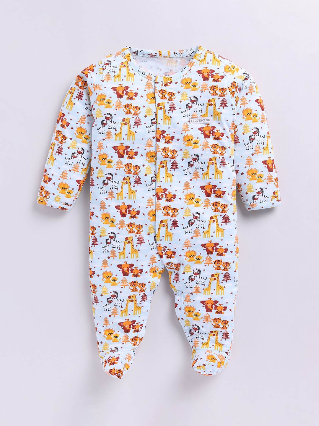 

BAESD Infants Printed Pure Cotton Romper, Blue