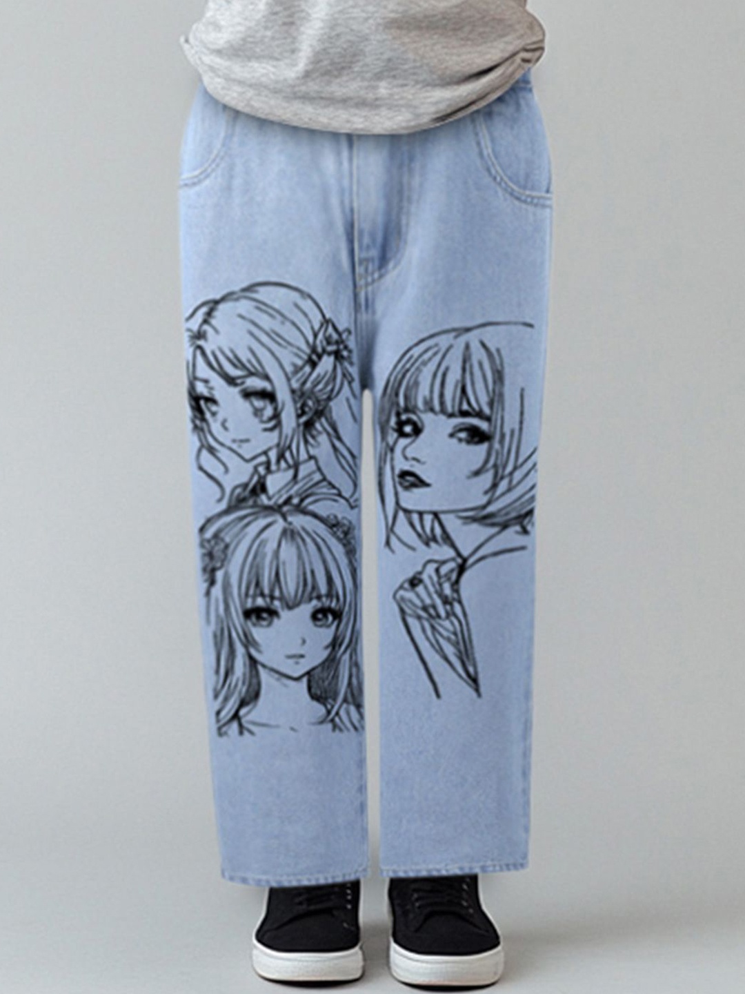 

INCLUD Girls Straight Fit Jeans, Blue