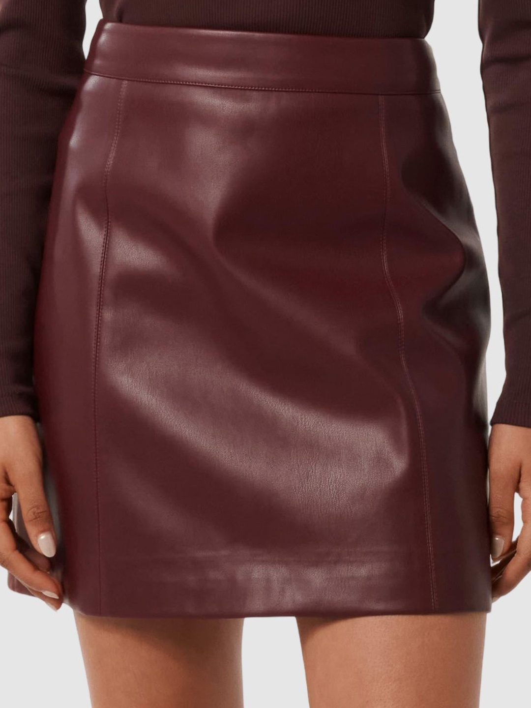 

Forever New A-Line Mini Skirt, Burgundy