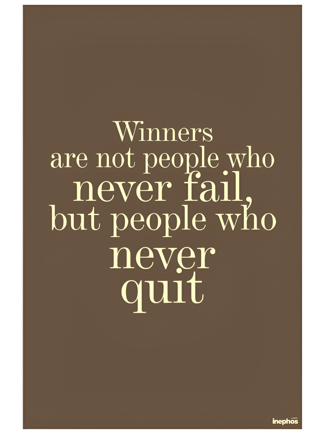 

Inephos Brown & Yellow Quote Printed Wall Poster