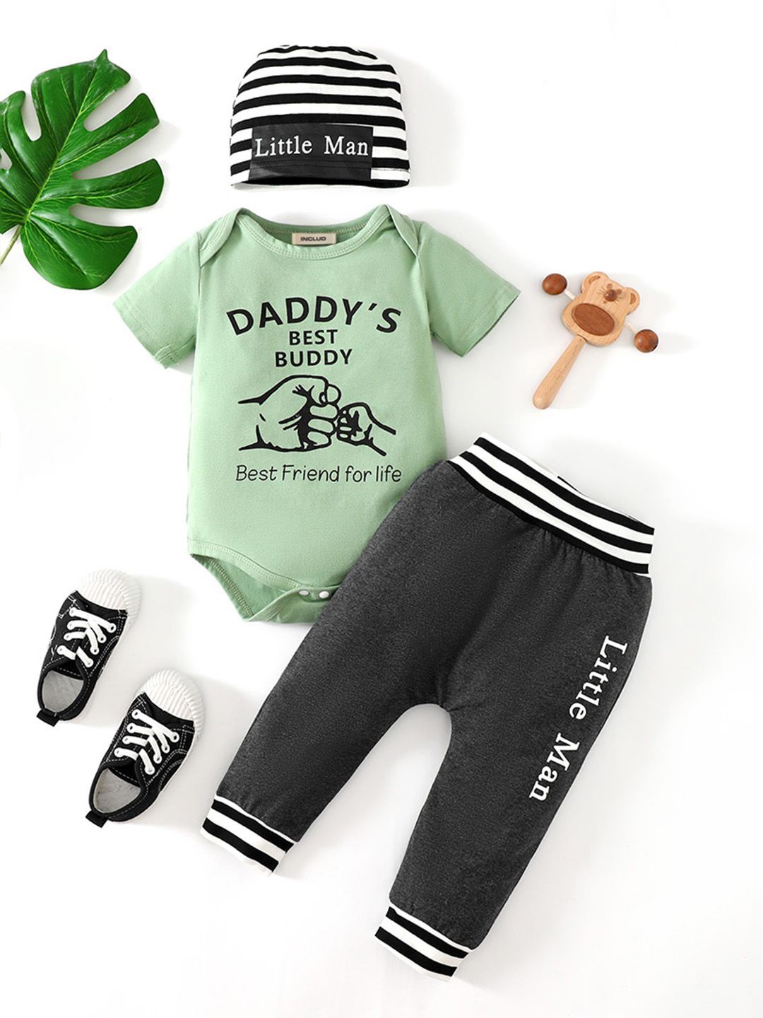 

INCLUD Infants Printed Baby Apparel Gift Set, Green