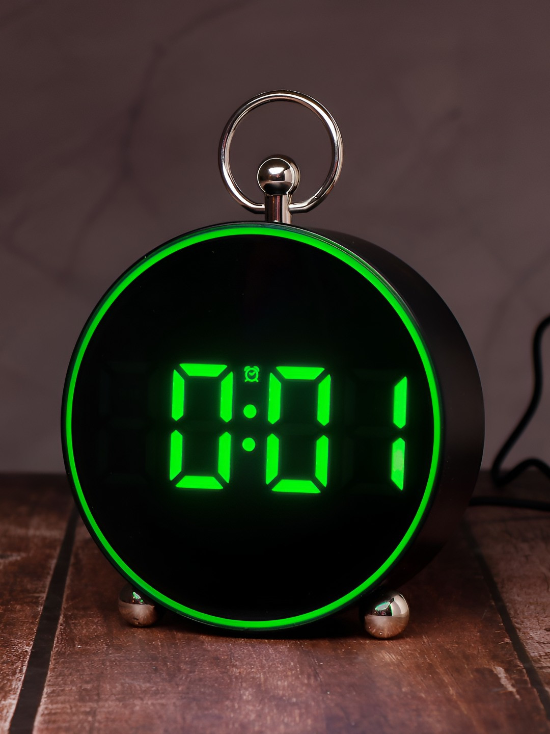 

Archies Black & Green Traditional Alarm Clock