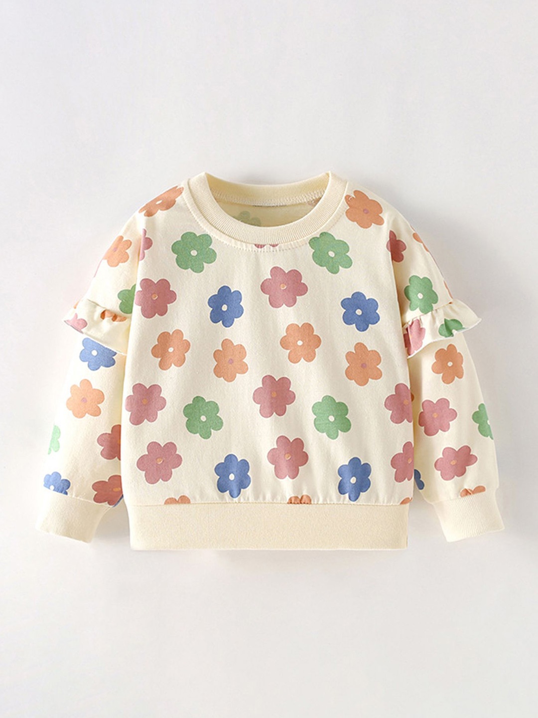 

LULU & SKY Girls Printed Sweatshirt, Beige