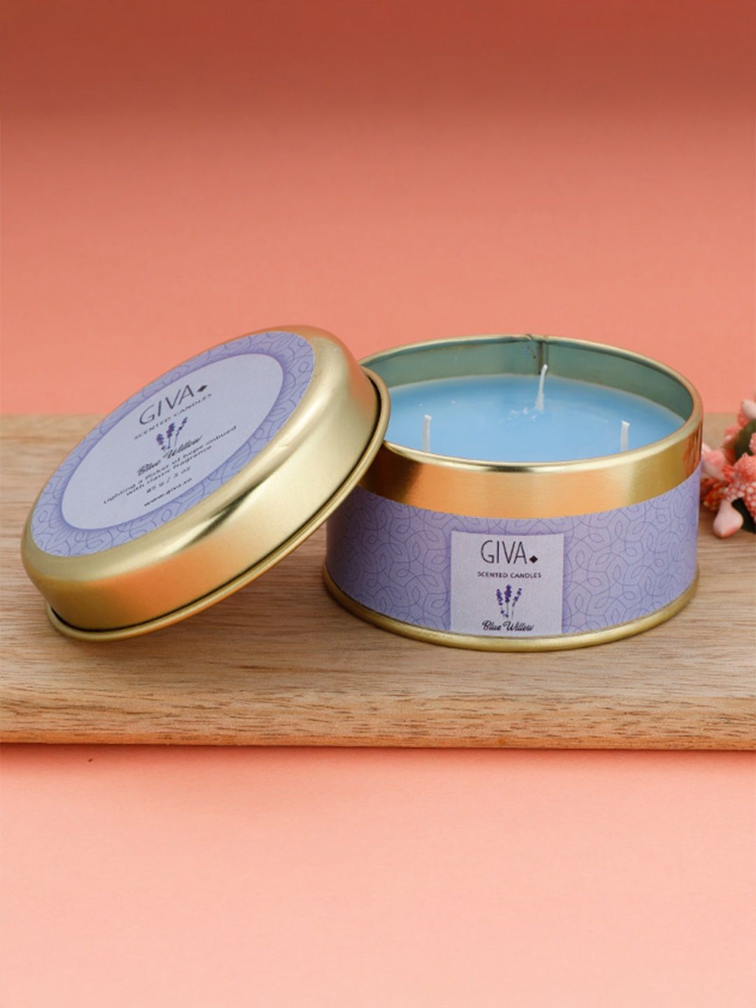 

GIVA Purple & Gold Toned Blue Willow Scented Jar Candle