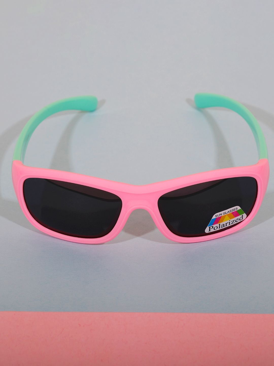 

DukieKooky Unisex Kids Rectangle Sunglasses with Polarised and UV Protected Lens, Pink