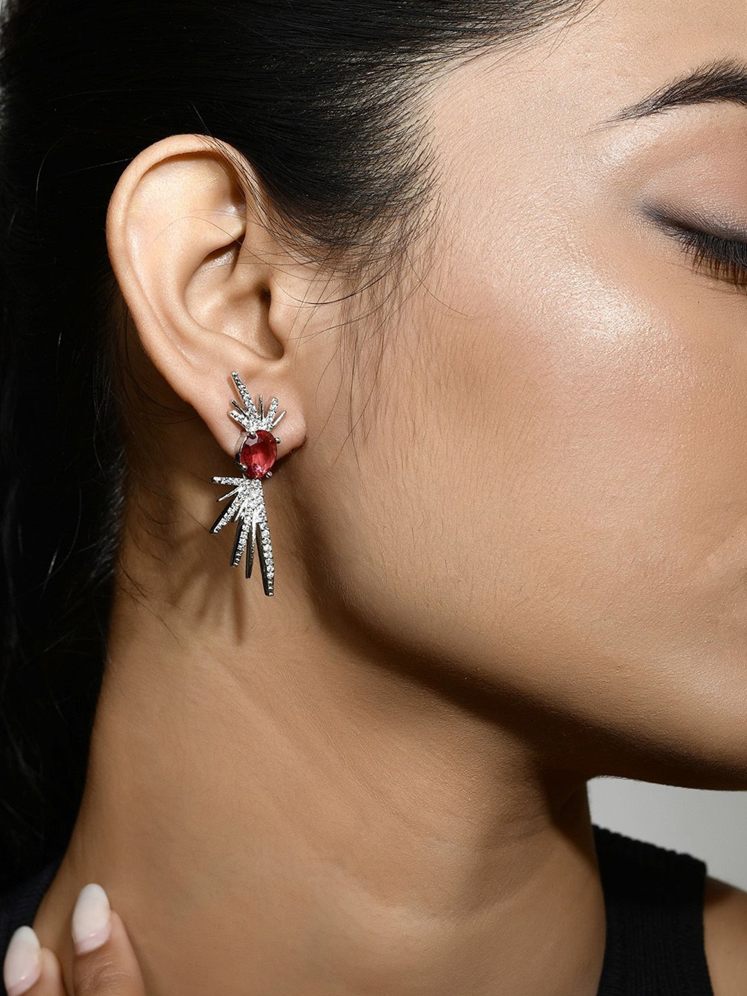 

Voylla Quirky Drop Earrings, Silver