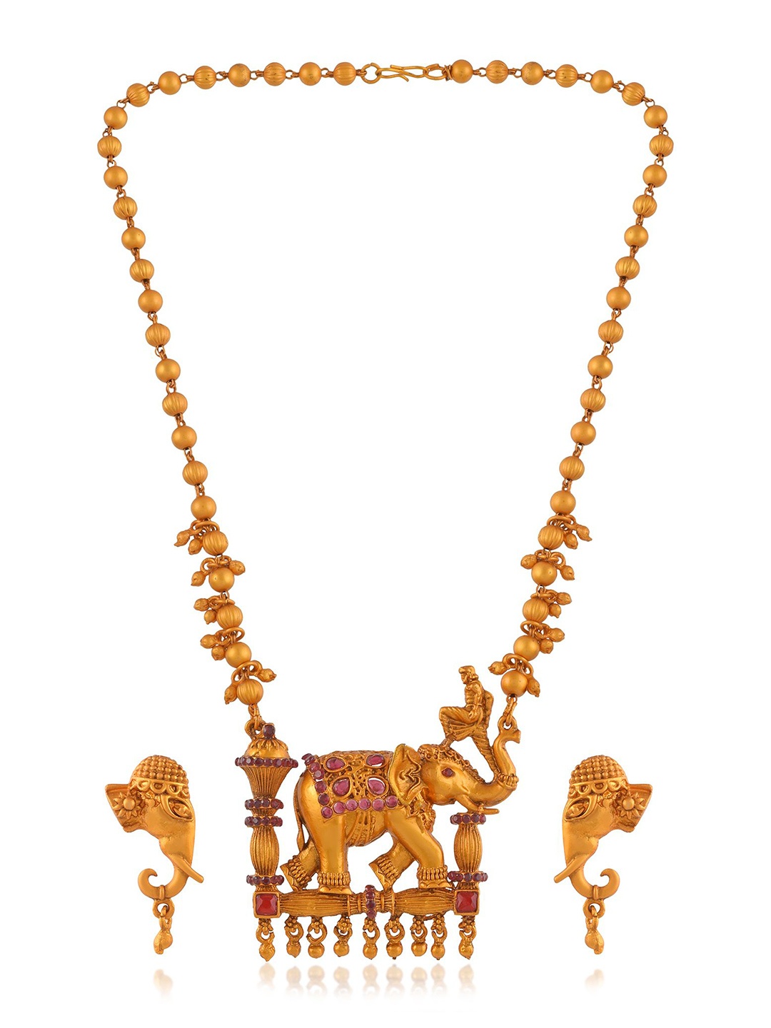 

MEMOIR Stone-Studded Jewellery Set, Gold