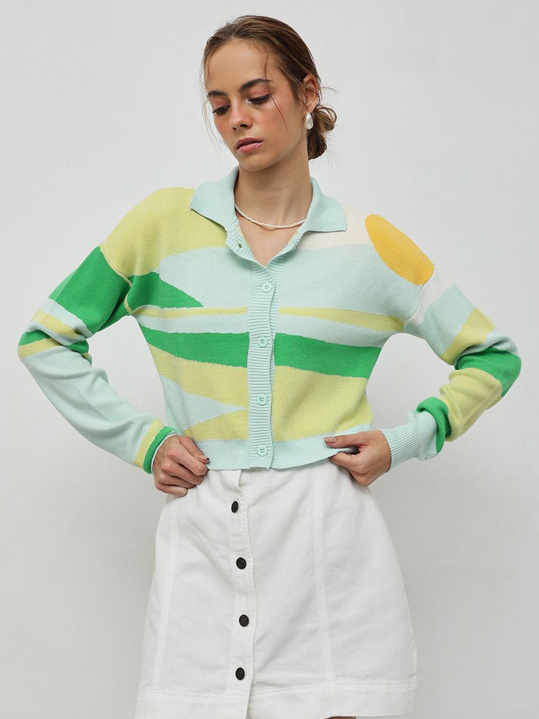 

STREET 9 Women Striped, Green