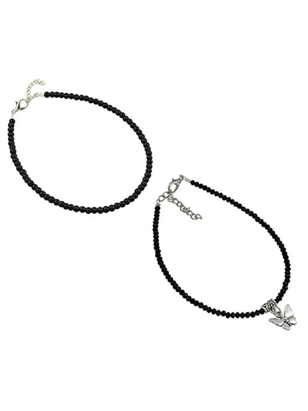 

HIGH TRENDZ Black Thread Anklet Combo