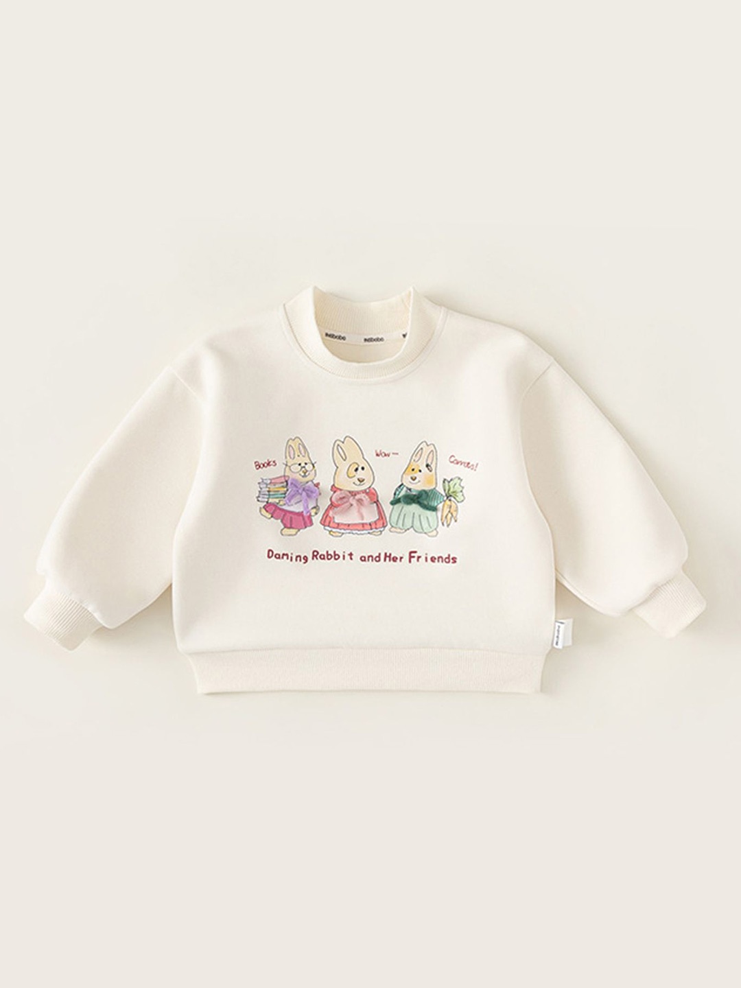 

LULU & SKY Girls Printed Sweatshirt, Off white
