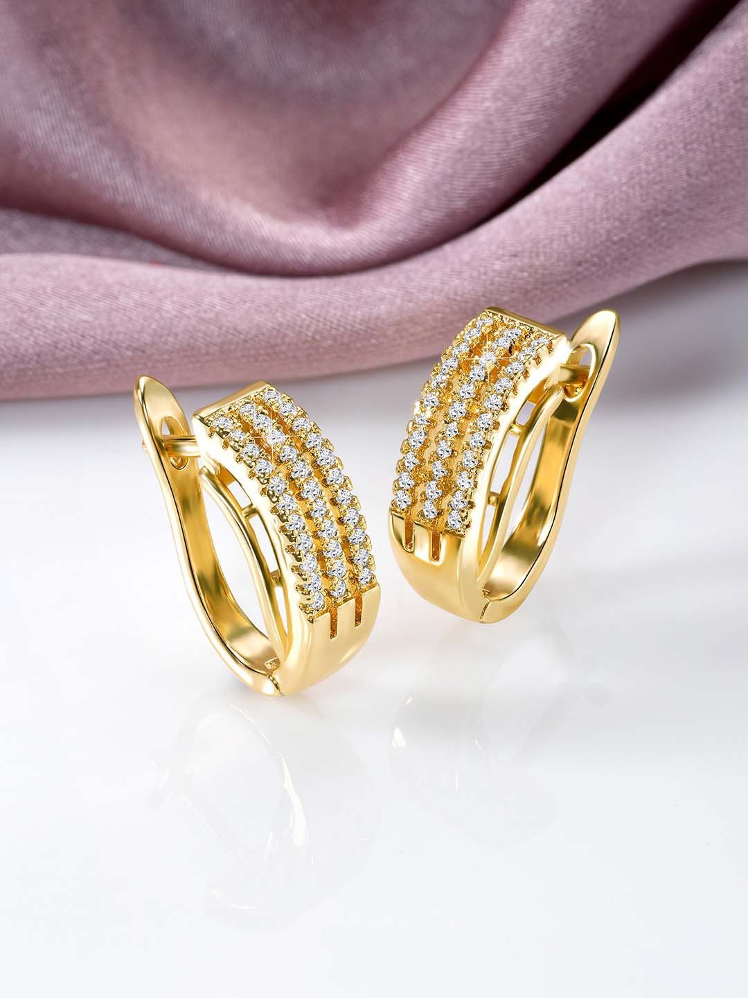 

Peora Contemporary Hoop Earrings, Gold