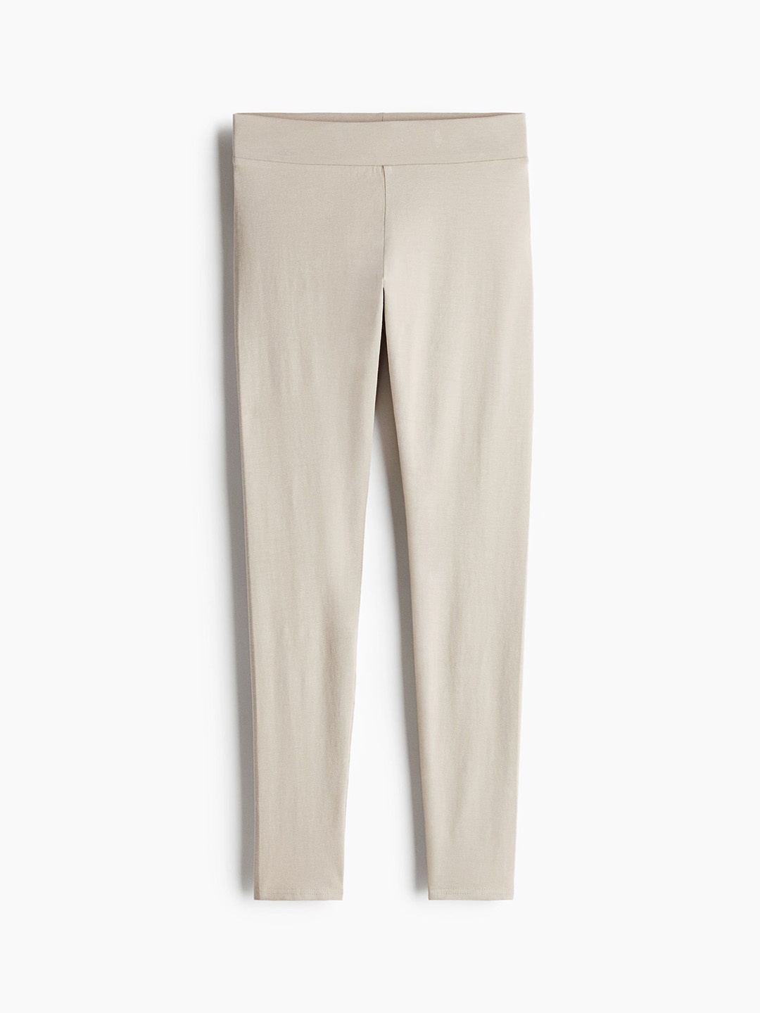 

H&M High-Waisted Leggings, Beige