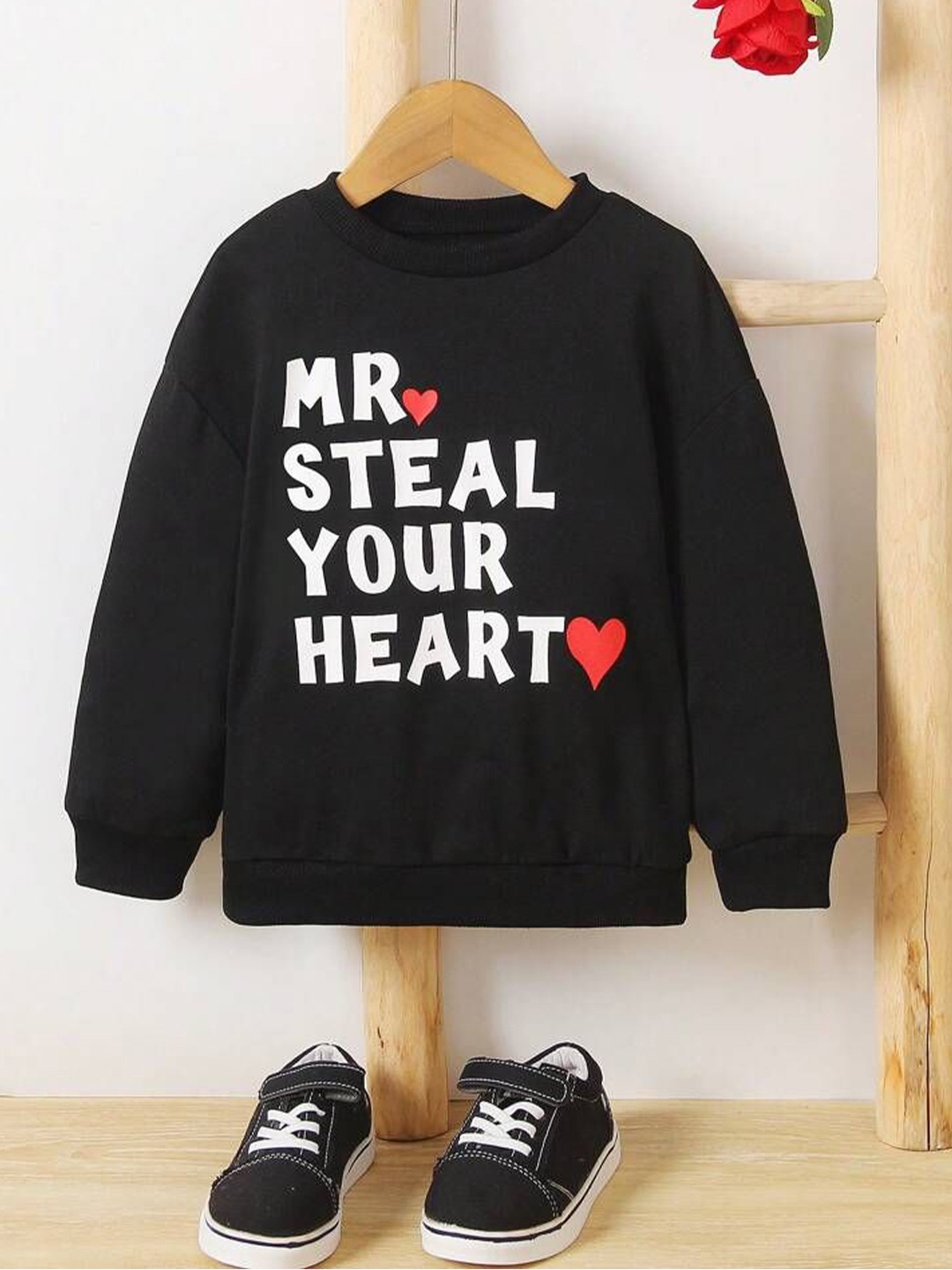 

TABADTOD Unisex Kids Printed Hooded Dry Fit Sweatshirt, Black