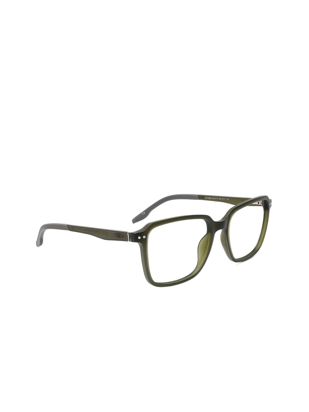 

Specsmakers Unisex Full Rim Rectangle Frames FSFGRMGR54SMO7006A1-Green Matt