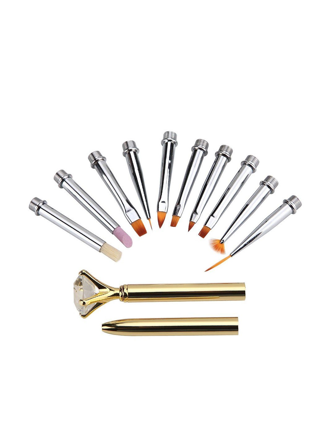 

Scheibe Set Of 10 Nail Art Brush Set With Box, Black