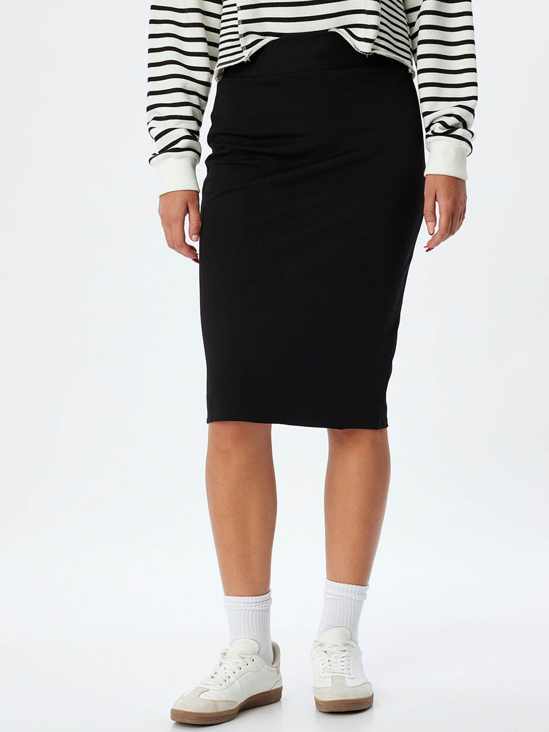 

Koton Women Pencil Midi Skirts, Black
