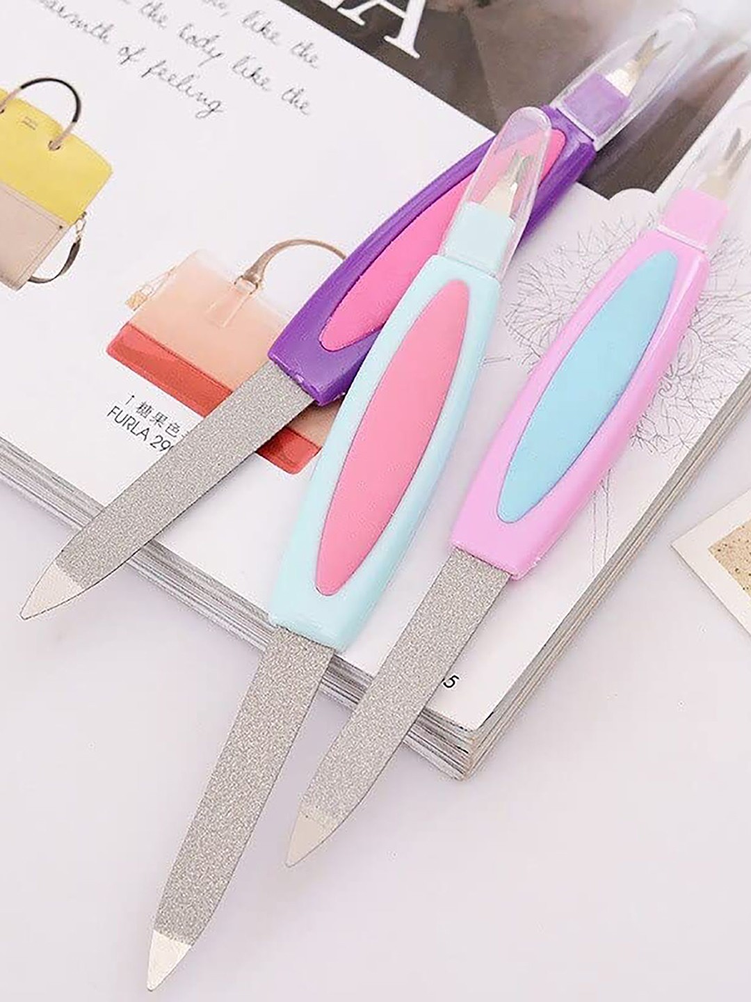 

Scheibe Set Of 5 2 in1 Nail Filer, Pink