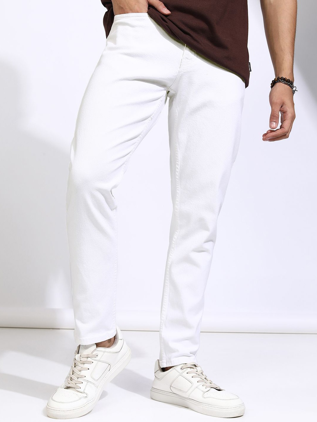 

HIGHLANDER Men Cotton Slim Fit Stretchable Jeans, White