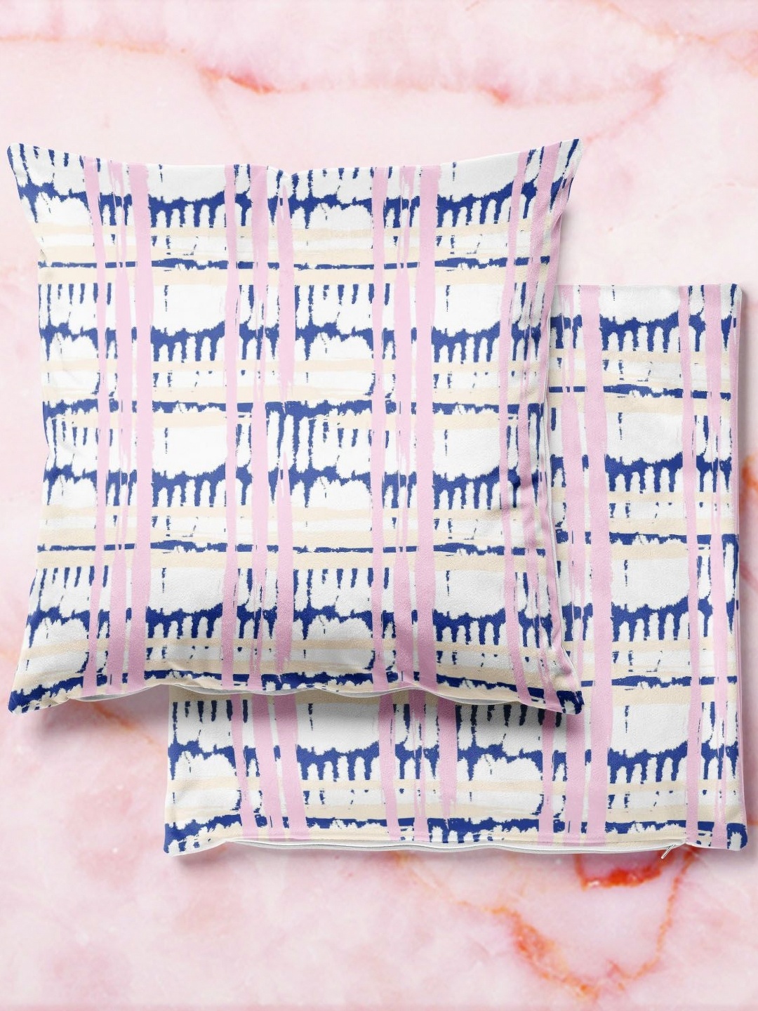 

ArtzFolio Multicoloured Set of 2 Velvet Square Cushion Covers, Multi