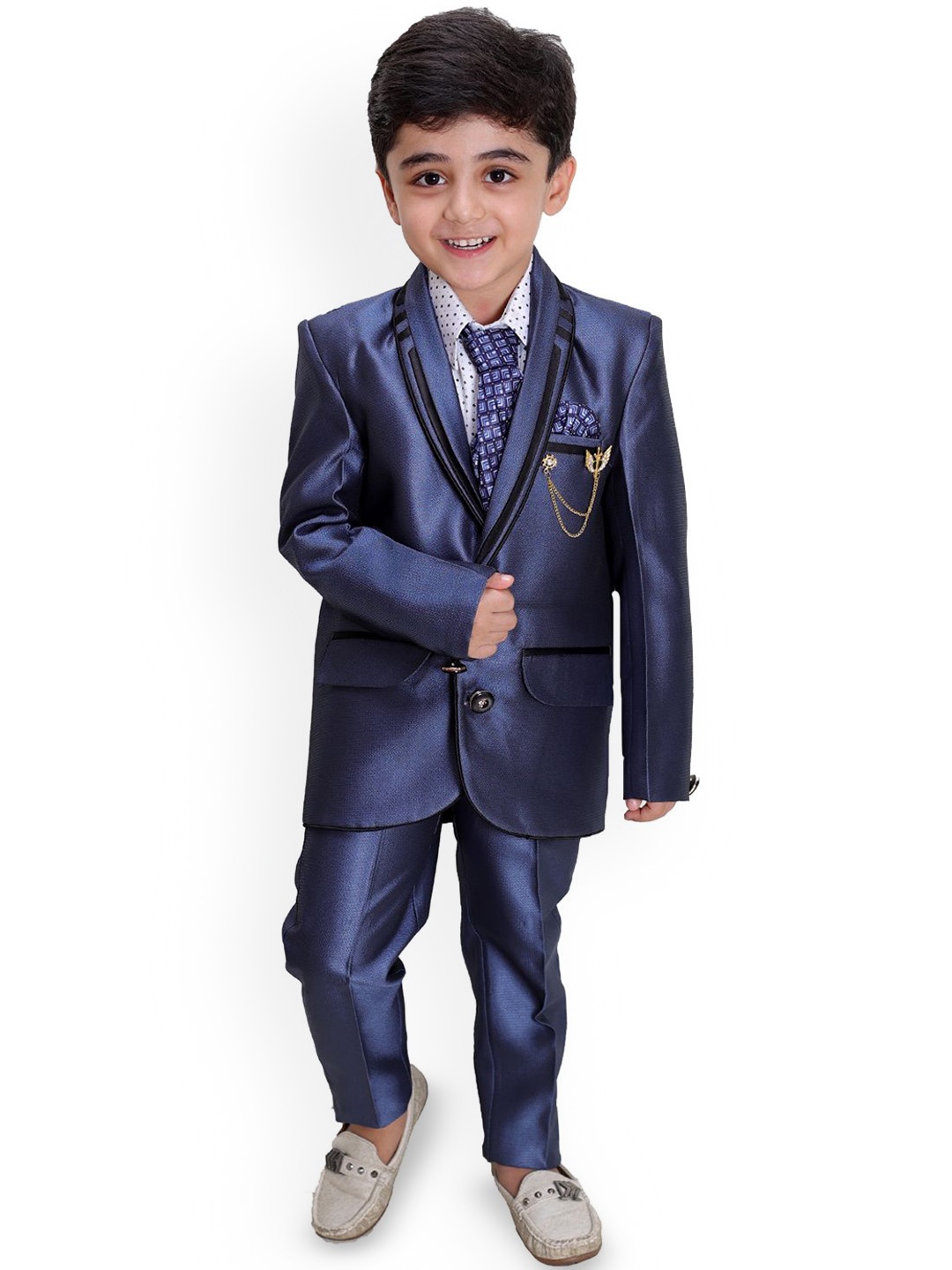 

BAESD Boys 3-Piece Single Breasted Suit, Navy blue