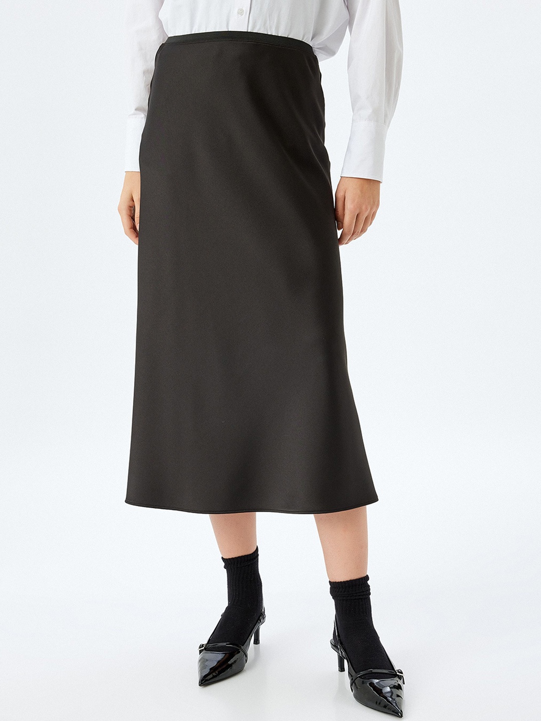 

Koton Women A-Line Maxi Skirt, Black