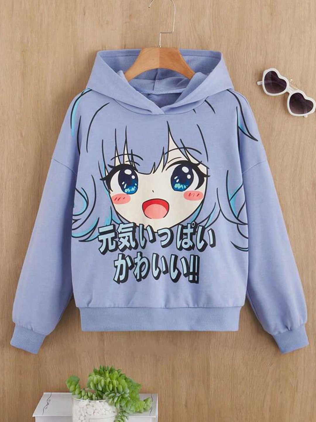

TABADTOD Kids Printed Long Sleeves Hooded Sweatshirt, Lavender