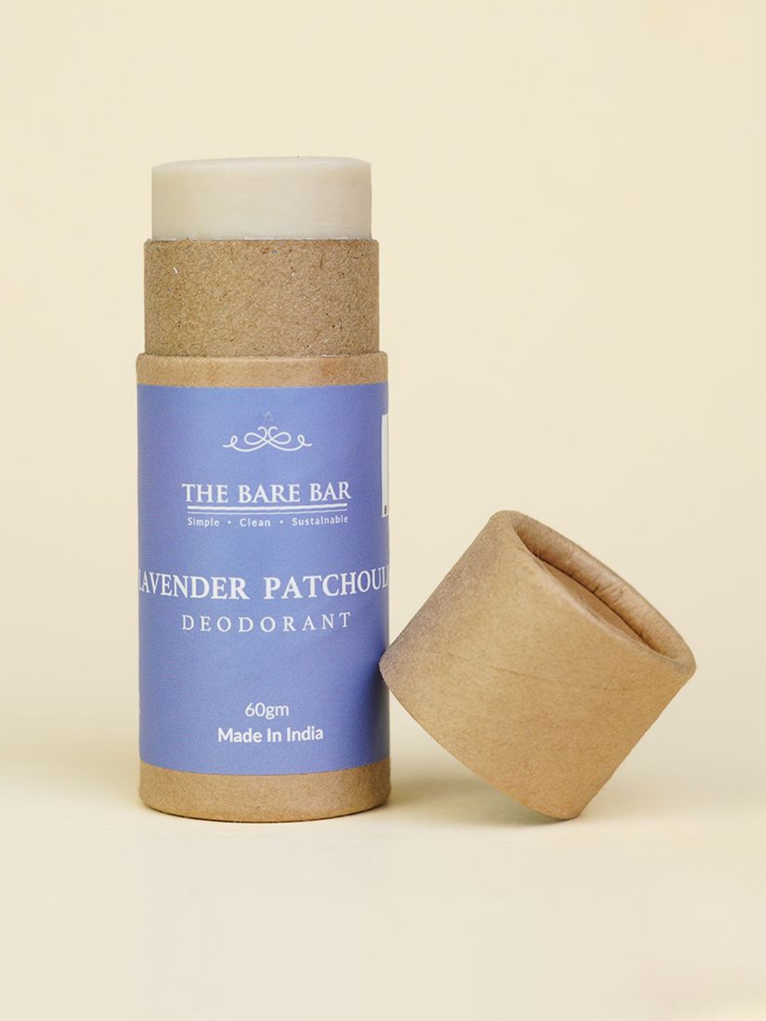 

The Bare Bar Lavender Patchouli Deodorant- 60 g, Cream