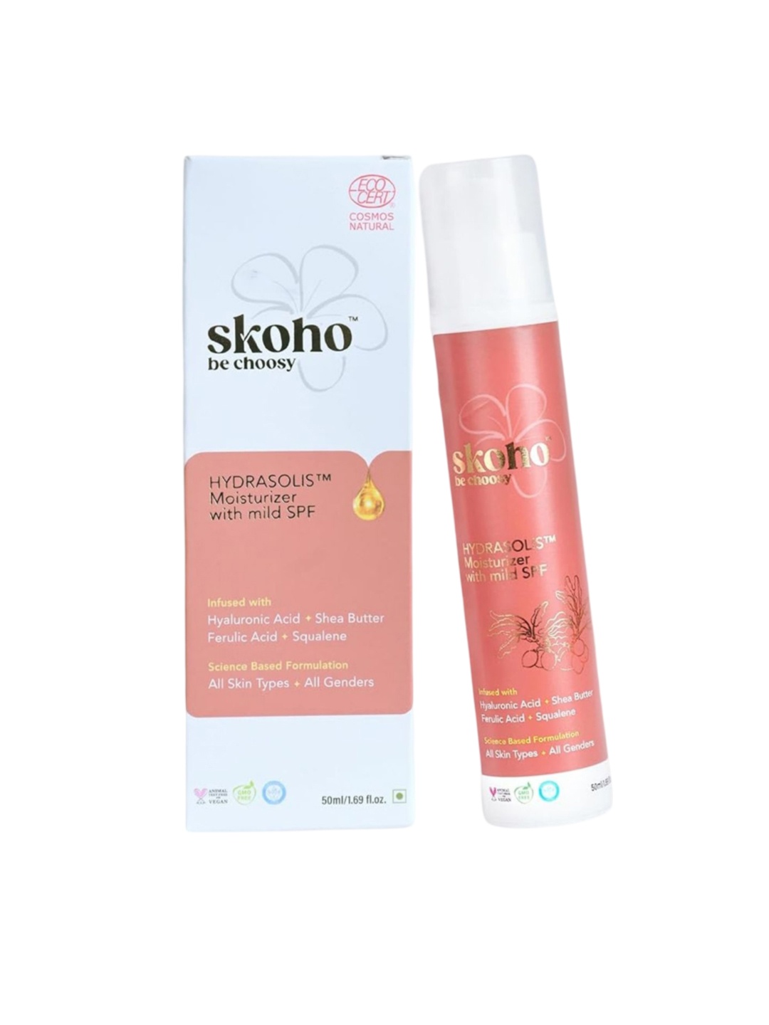 

SKOHO Natural Face Moisturizer with Hyaluronic Acid - 50 ml, Brown