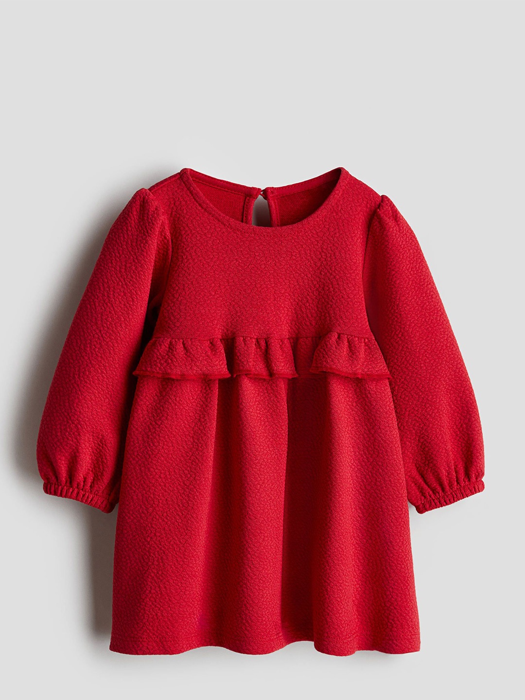 

H&M Girls Frill-Trimmed Dress, Red