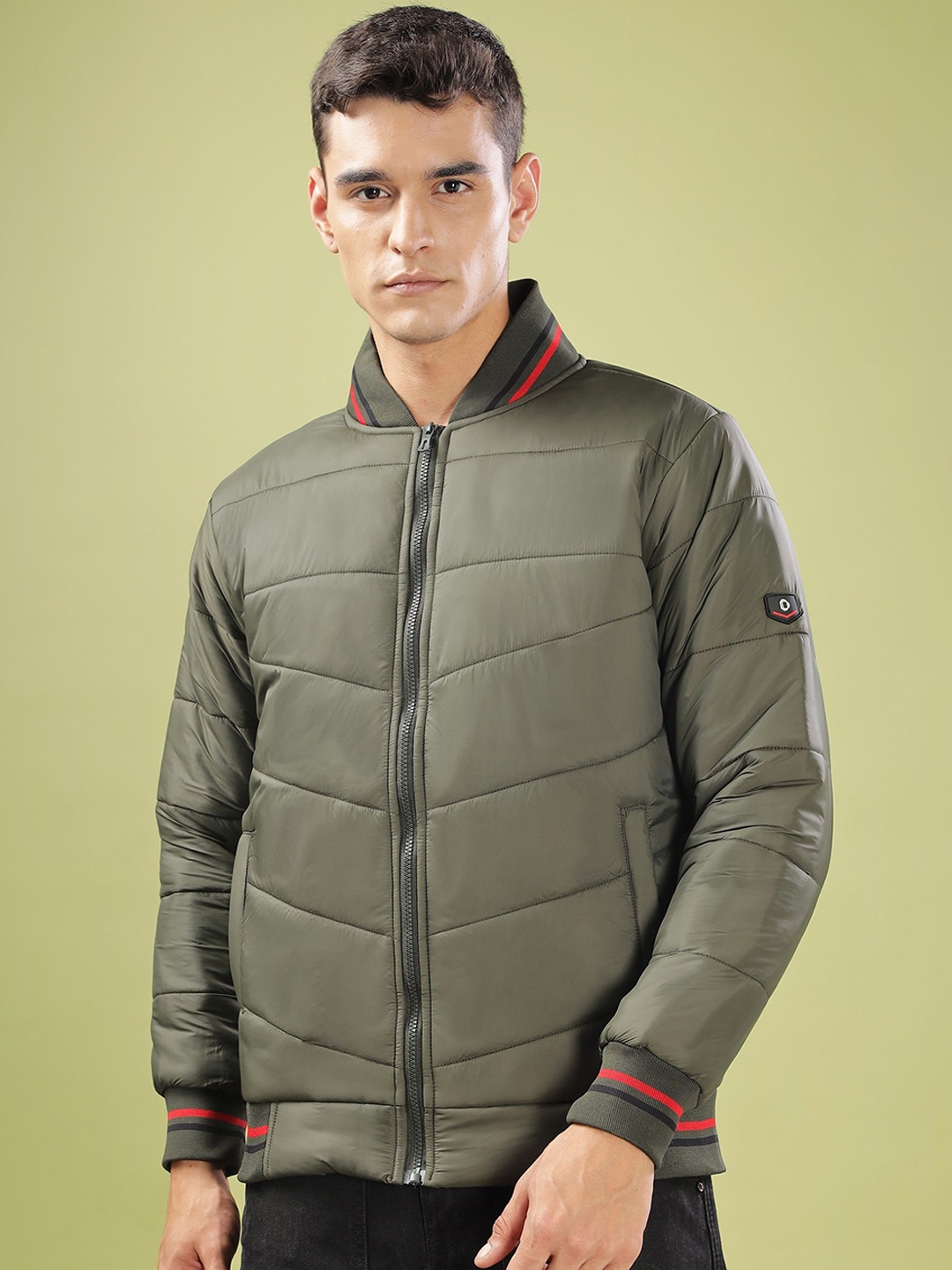 

Dollar Men Lightweight Bomber Jacket, Green