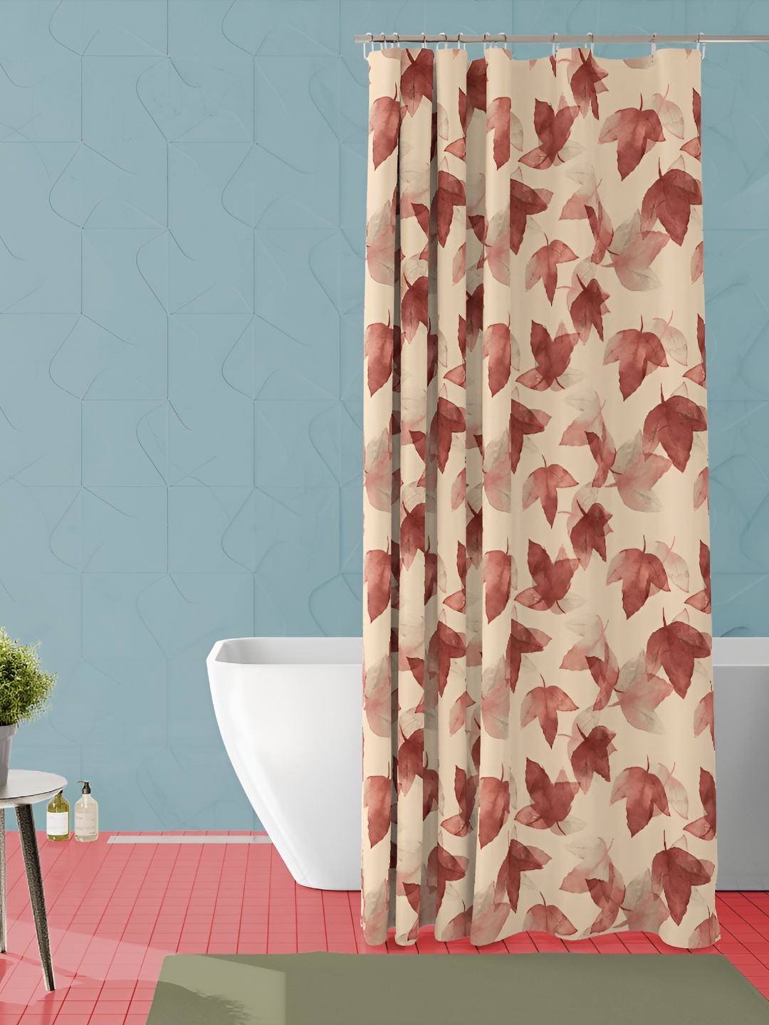 

ArtzFolio Beige & Brown Printed Waterproof Shower Curtain