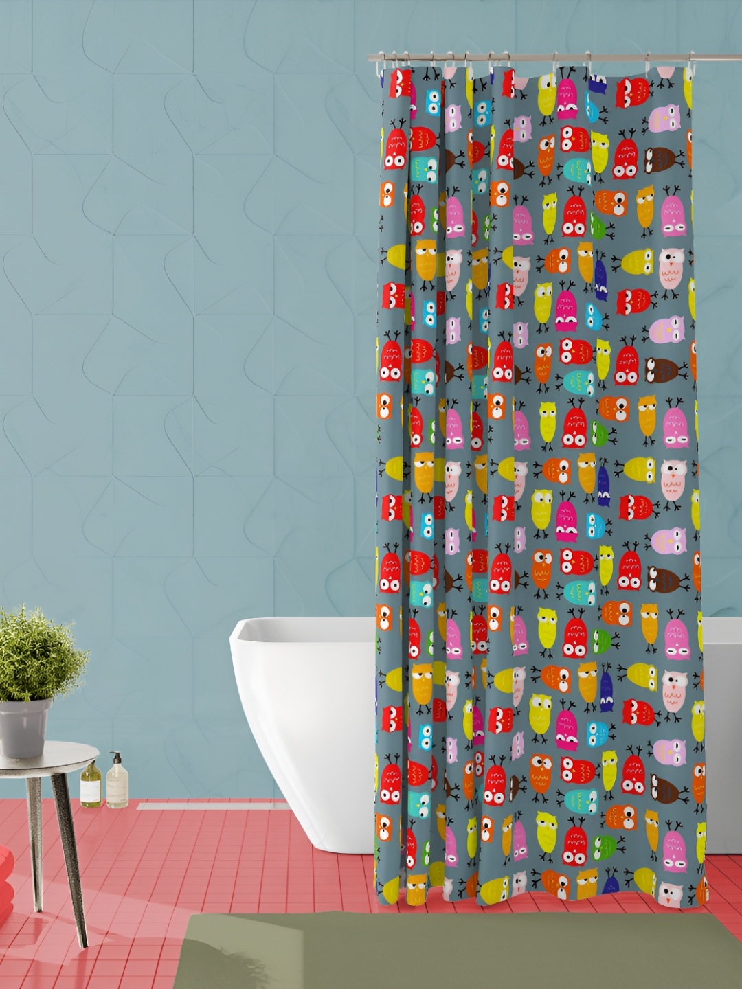 

ArtzFolio Single Piece Waterproof Polyester Shower Curtain, Multi